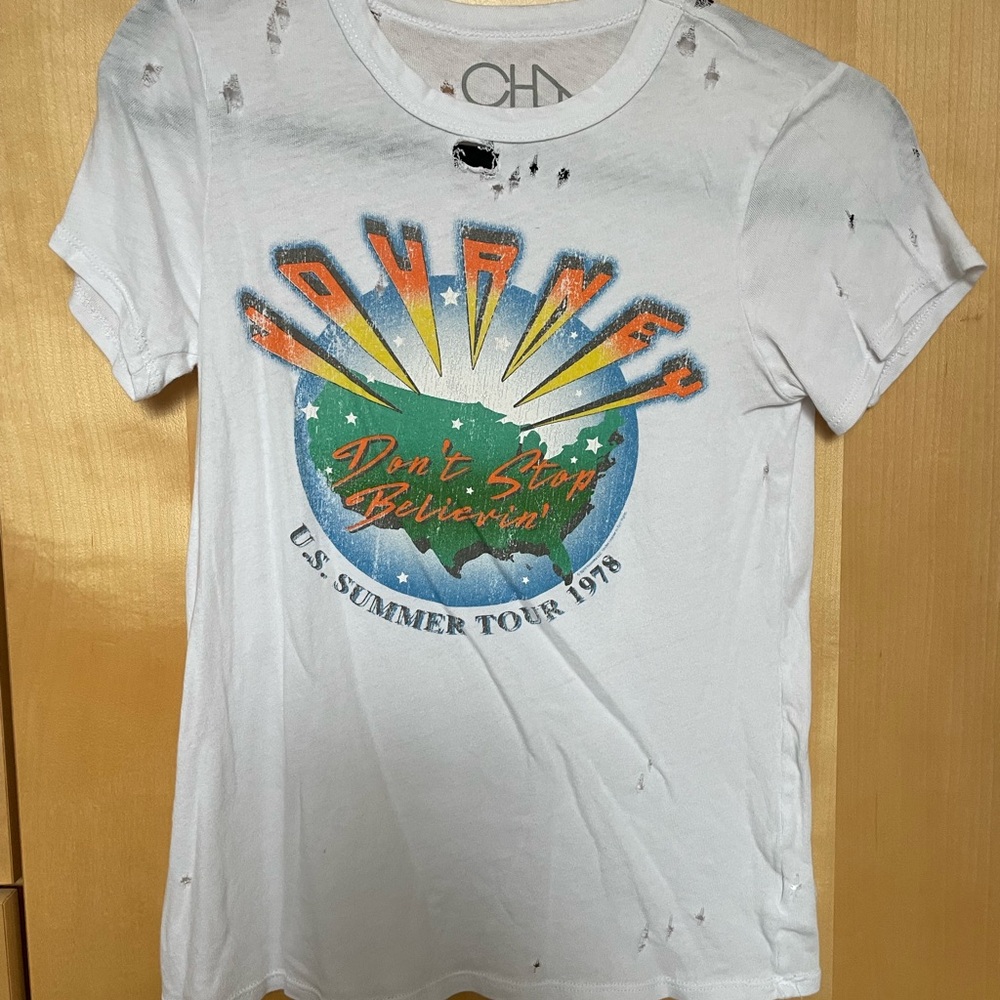 White Journey Band T-Shirt